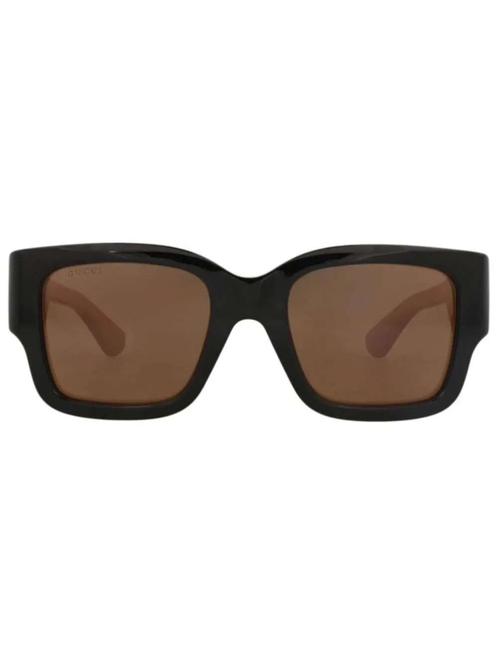 New Gucci Women's Sunglasses Square Rectangle Recycled Acetate Frame Black Pink